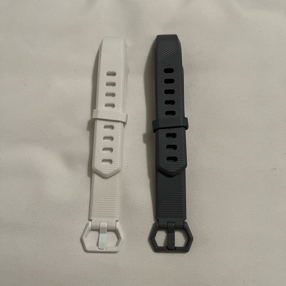 Fitbit Alta Adjustable Watch Bands - Grey & White - Size S